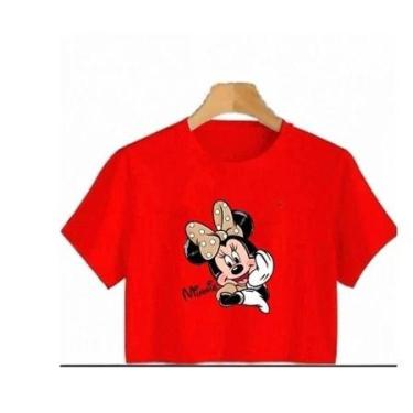 Imagem de Camiseta Cropped desenho Minnie anime - loja dinka, p, vermelho