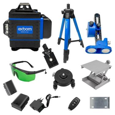 Imagem de Nível a Laser 16 Linhas com Tripé Bateria Recarregável e Controle