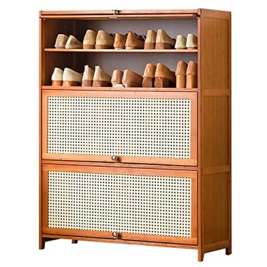 Imagem de Sapateira com assento, banco de sapatos, armário de sapatos moderno, organizador de prateleira de armazenamento de sapato, estilo industrial, construído para durar, para corredor do quarto, entrada da