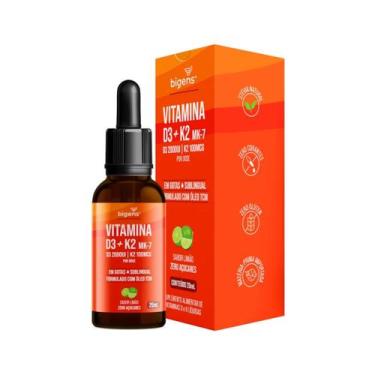 Imagem de Vitamina D3 2000UI K2 100MCG MK7 Gotas TCM Limão Bigens