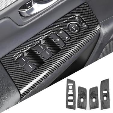 Imagem de LUNQIN Painel de proteção do interruptor de elevação da janela elétrica da porta do carro para Honda CRV 2023 2024 2025 e Honda CR-V Hybrid 2023-2025 Acessórios interiores automotivos para apoio de