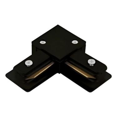 Imagem de Conector L 90 Graus Para Conexão Trilho Eletrificado Preto - CTB, Pret