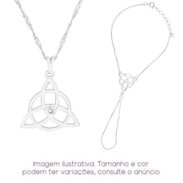 Imagem de Kit Triskle Nó Celta Colar + Pulseira-Anel Triskelion - Sunshine Crist