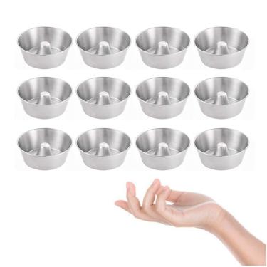 Imagem de Forma de Pudim Mini Bolo Quindim 7,5cm Tortinha 12un