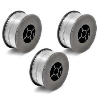 Imagem de Kit 3 Arame Solda Mig Revestido Uso Sem Gás 0,8mm E71t-sg Rolo 1kg - G