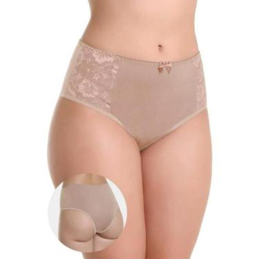 Imagem de Calcinha Dia a Dia IMI Lingerie Cós Alto Cintura Alta Em Microfibra Pó