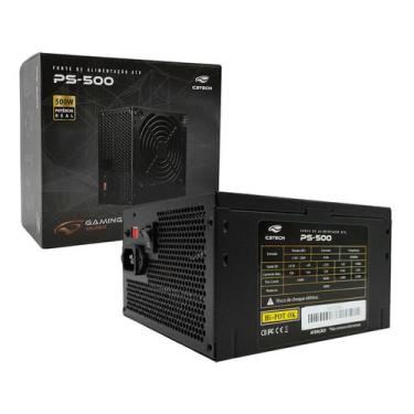 Imagem de Fonte ATX C3Tech PS-500BK, 500W Real, Bivolt Manual, Preto