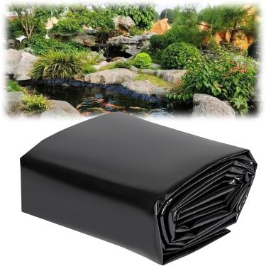 Imagem de Forros De Lagoa De Jardim Hdpe Forros De Lagoa 0,12 Mm Preto Para Quintal Koi Filme De Membrana Impermeável Forro Macio De Corte Fácil 4x5m 1,5x8m 3x8m 6x10m 10x15m 10x10m 15x15m Pa, 8x10m