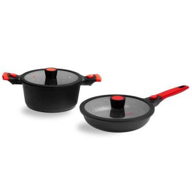 Imagem de Jogo de Panela e Frigideira Antiaderentes Autêntico Chef 2Pç