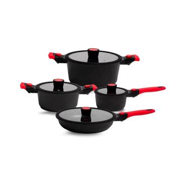 Imagem de Conjunto de 4 Panelas Antiaderentes Em Mármore Autêntico Chef