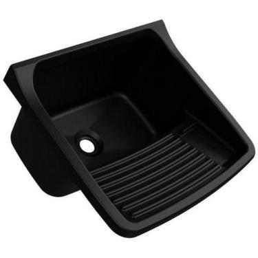 Imagem de Tanque Plástico 47X43X27Cm 22L Tq0 Preto + Sifão Preto Astra