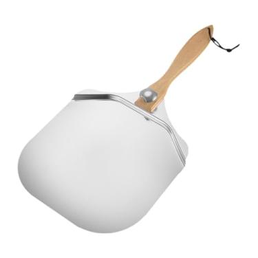 Imagem de SiaBiced Pá de pizza de 12 polegadas com cabo de madeira dobrável, tábua de pizza para pão caseiro