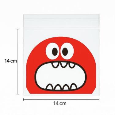 Imagem de Saquinho de Carinha Grande 14cm Vermelho 20unid. - Genérica