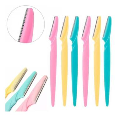 Imagem de 12 Navalhete Navalha Designer Sobrancelha Pelo Facial Rosto - Art beau