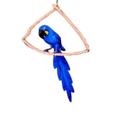 Imagem de Arara Azul de Madeira - Felipe Nery Artesanatos, 90 dias, Madeira pinu