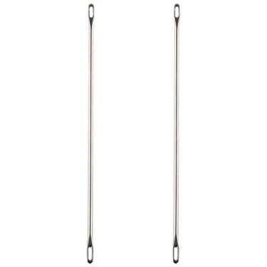 Imagem de Tegg Agulha De Dois Olhos 2 Peças 9 Cm Agulhas Transferência Para Máquina Tricô Ferramentas Costura Artesanal Faça Você Mesmo