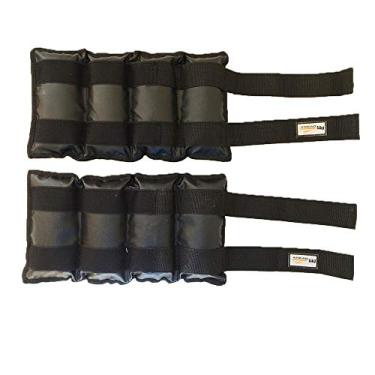 Imagem de Par De Caneleiras de Peso Tornozeleiras Pretas - 14 kg
