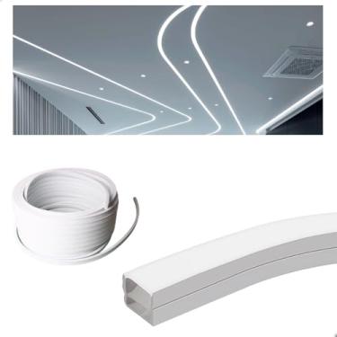 Imagem de Perfil Flexível para Fita LED 2m IP68 – Sobrepor, à Prova d’Água, Uso Externo e Interno