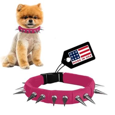 Imagem de Coleiras de cachorro rosa CoyoteCollar para raças de cães médias; Coleira de cachorro ajustável por CoyoteVest