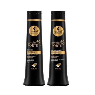 Imagem de Kit Shampoo E Condicionador Crescimento E Hidratação Haskell Cavalo Forte 500ml