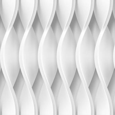 Imagem de Papel De Parede 5m Adesivo Branco Efeito 3d Geométrico