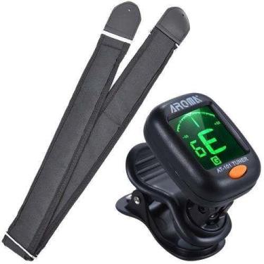 Imagem de Kit Afinador Cromático Digital Clip Aroma At-101 + Correia