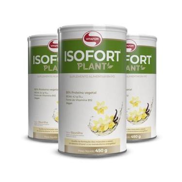 Imagem de Kit 3 Isofort Plant Vitafor 450G Baunilha