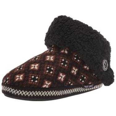Imagem de MUK LUKS Pantufa Melinda para Mulher, Diamantes negros, Small