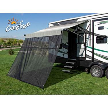 Imagem de Carefree Toldo EZ ZipBlocker Colorado Drop RV – Tela de sombra para toldo RV de malha preta, bloqueador solar de dossel, acessório de acampamento para pátio frontal (33 x 18 cm)