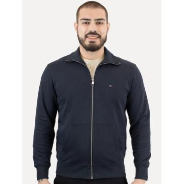 Imagem de Moletom Tommy Hilfiger Masculino Essential Terry Zip-Thru Azul Marinho