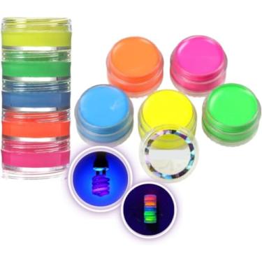 Imagem de Tinta Neon Brilha na Luz Negra Maquiagem Artística 10 Unid (KIT)