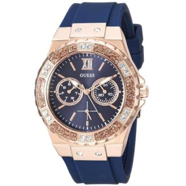 Imagem de Relógio feminino Guess, aço inoxidável e silicone, modelo: U1053L