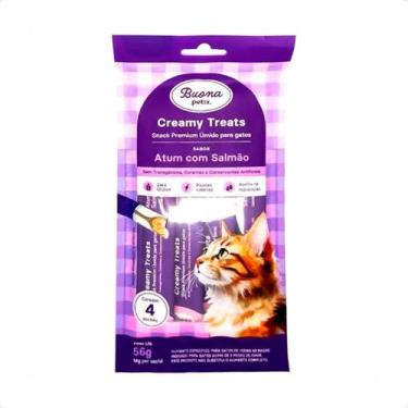 Imagem de Sachê Atum E Salmão - 56g Para Gatos Buona Petix Creamy