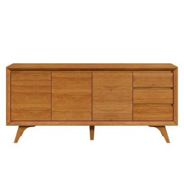 Imagem de Buffet Vertex 3 Portas Pés Madeira Maciça - Naturalle - Mavaular