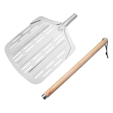 Imagem de IEUDNS Pá de pizza de alumínio, espátula quadrada profissional antiaderente, ferramenta de transferência, utensílios de cozinha de restaurante, espátula leve, Comprimento Total
