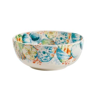 Imagem de Tigela de cerâmica irregular para casa personalidade criativa utensílios de mesa sob o vidrado fresco - Oceano - bacia grande de 30,5 cm