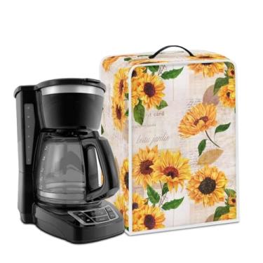 Imagem de Mumeson Liquidificador vintage de girassol para cafeteira, proteção contra poeira, capas laváveis para decoração