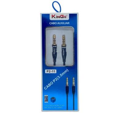 Imagem de Cabo Kingo Auxiliar P2 x P2 Estéreo Ponta Gold