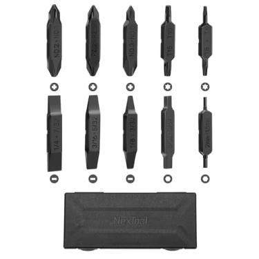 Imagem de NexTool, Kit de Brocas, 10 Pontas Duplas de Chave de Fenda para Várias Ferramentas, Incluindo Ranhura, Phillips, Hexagonais e Torx