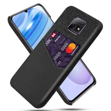 Imagem de Capa para Xiaomi Redmi 10X 5G,Tela e tampa de couro PU,Antideslizante,360°cobertura completa à prova de choque com 1 slot de cartão atrás,Prevenção de queda-Black