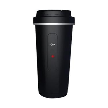 Imagem de SiaBiced Chaleira elétrica para carro 12V/24V, aquecedor de temperatura, à prova de vazamentos, para viagem, caneca de café, para carros familiares, escola