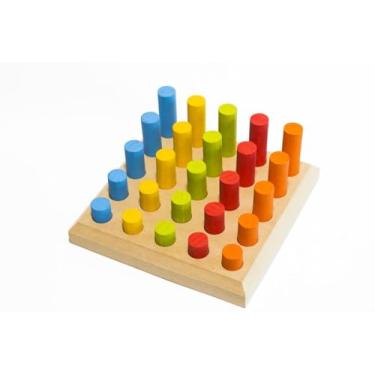 Imagem de Pinos de Encaixe - Montessori Infantil Pedagógico - Brinquedo Colorido Educativo