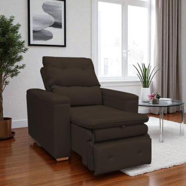 Imagem de Poltrona Do Papai Confortável Retrátil Reclinável Suede Srj - SRJ MÓVE