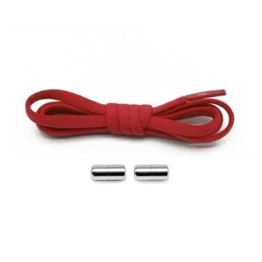 Imagem de Cadarço Elástico sem amarrar 1 Par Fecho Rosca Metal Cordão - Genérico