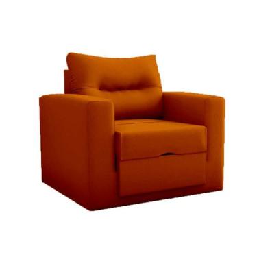 Imagem de Poltrona-Cama Marlene Solteiro - Veludo - Matrix, Veludo Ferrugem