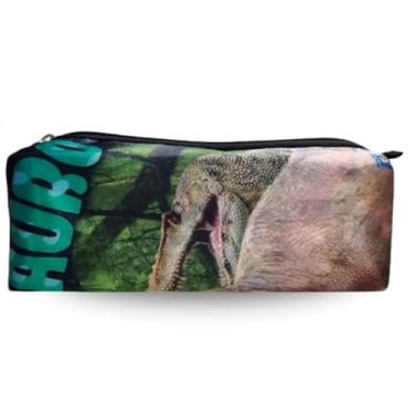 Imagem de Estojo Escolar Infantil Menina e Menino Espaçoso Grande Lapis e Caneta Juvenil Necesserie (Dinossauro)