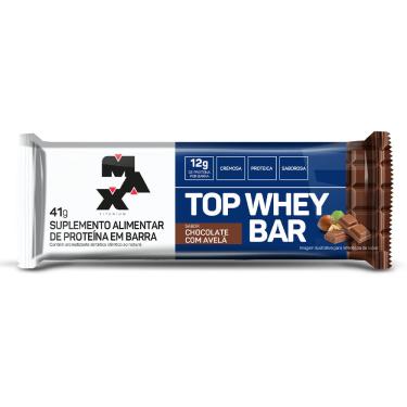 Imagem de Barra de Proteína Max Titanium Top Whey Chocolate Com Avelã 41g