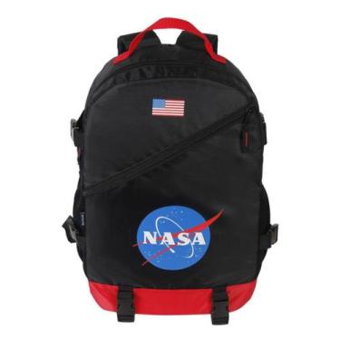 Imagem de Mochila Costas Nasa Preta Vermelha Notebook Dermiwil