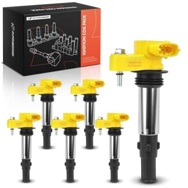 Imagem de A-Premium Pacote de bobina de ignição do motor amarelo compatível com Chevrolet Traverse & GMC Acadia & Buick Enclave, LaCrosse, Allure, Rendezvous & Cadillac SRX, CTS, STS e Saturn Outlook 2009