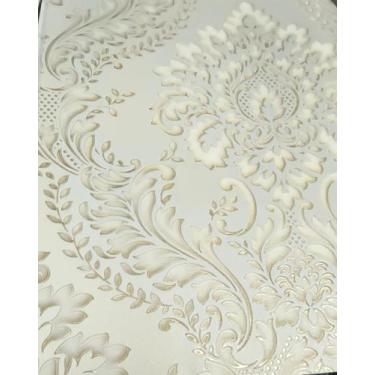 Imagem de Papel de parede italiano, vinilico importado limpável, arabesco 45016 